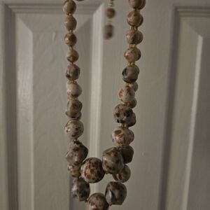Elegant Brown Beaded Necklace